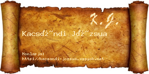 Kacsándi Józsua névjegykártya